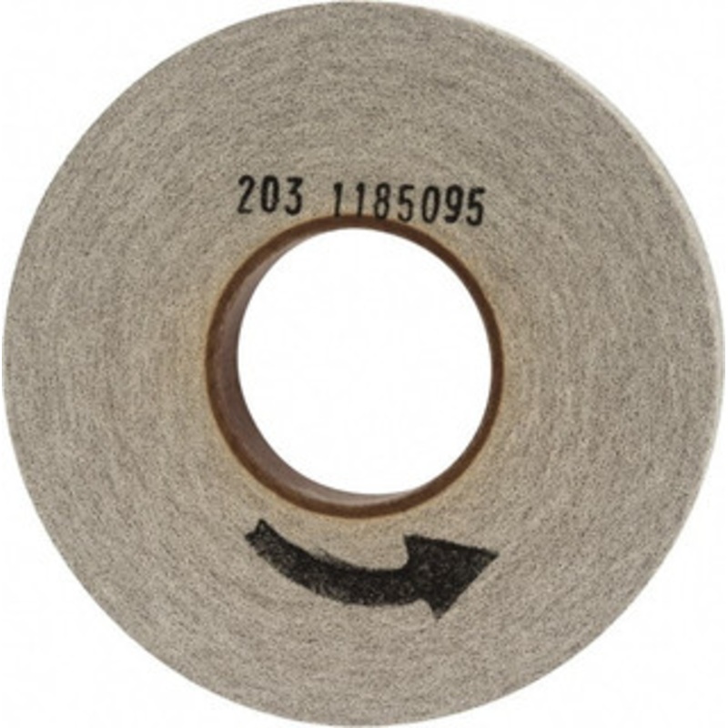 Norton 8 Diam, 1 Face Width, 3 Center Hole, Fine Grade, Aluminum Oxide Deburring Wheel Convolute, Hard Density 8 Grade, 3,650 RPM 66261055257 – 05009386