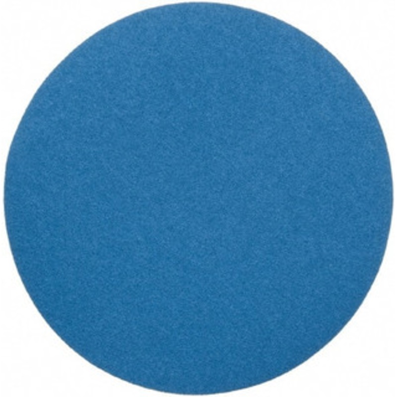Superior Abrasives 14 Diam, 60 Grit Zirconia Alumina Adhesive PSA Disc Medium Grade, Blue, Cloth Backing, Flexible 17466 – 01008697