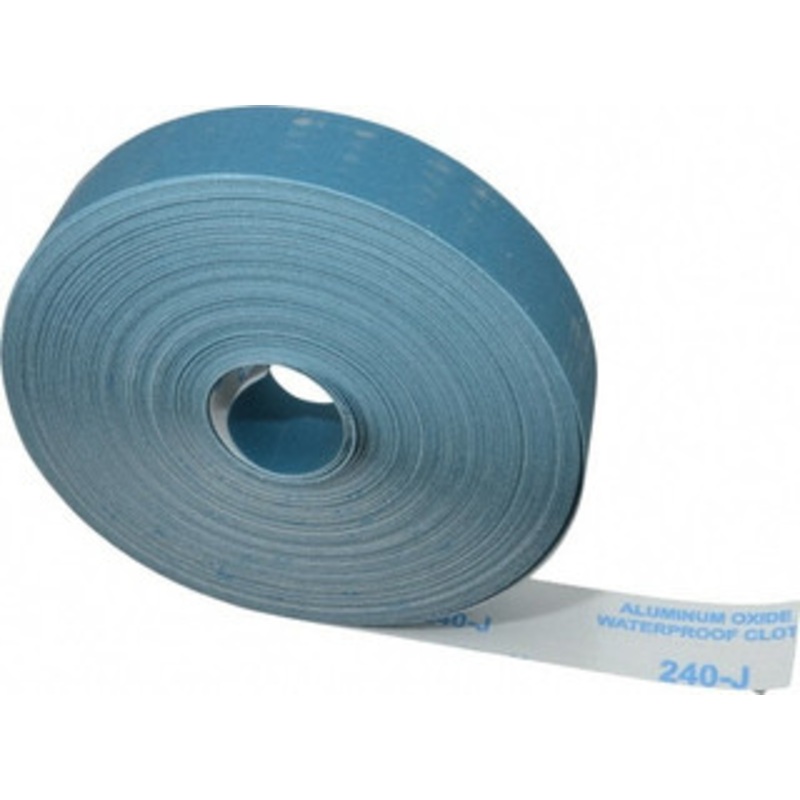 Value Collection 1-1/2 x 50 Yd 240 Grit Aluminum Oxide Shop Roll Very Fine Grade, J Weighted Cloth Backing E1130 – 00423350