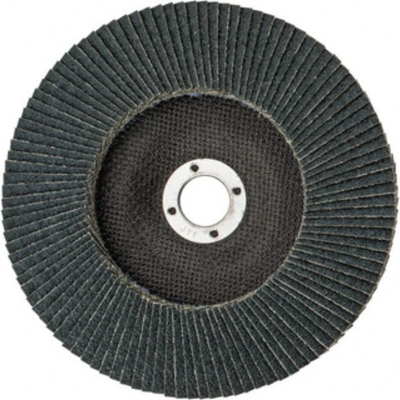 Weiler Abrasives 7 40 Grit 7/8 Center Hole Type 27 Zirconia Alumina Flap Disc Coarse Grade, Coated, Arbor Attachment, Phenolic Backing, 8,600 RPM 96248 – 00094748
