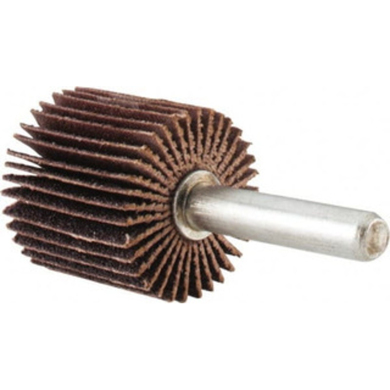 Merit Abrasives 1 Diam x 1 Face Width, Medium Aluminum Oxide Coated Mounted Flap Wheel 1/4 Shank Mount, 80 Grit, 30,000 Max RPM 08834149805 – 84400886