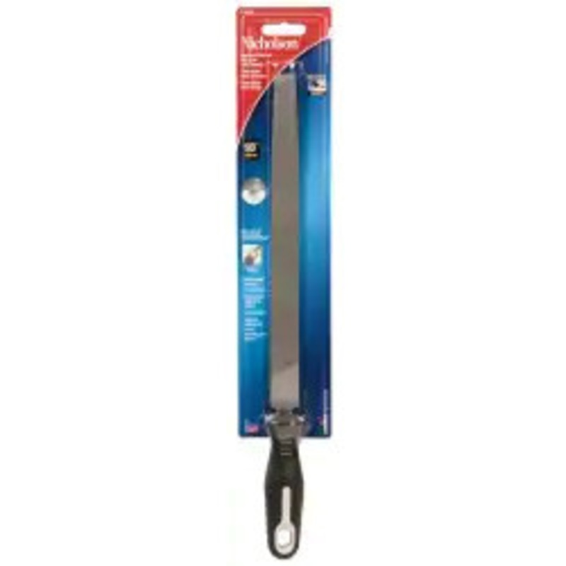 Nicholson 10 Long, Bastard Cut, Flat American-Pattern File Double Cut, 1/4 Overall Thickness, Handle 21868HNN – 05331210