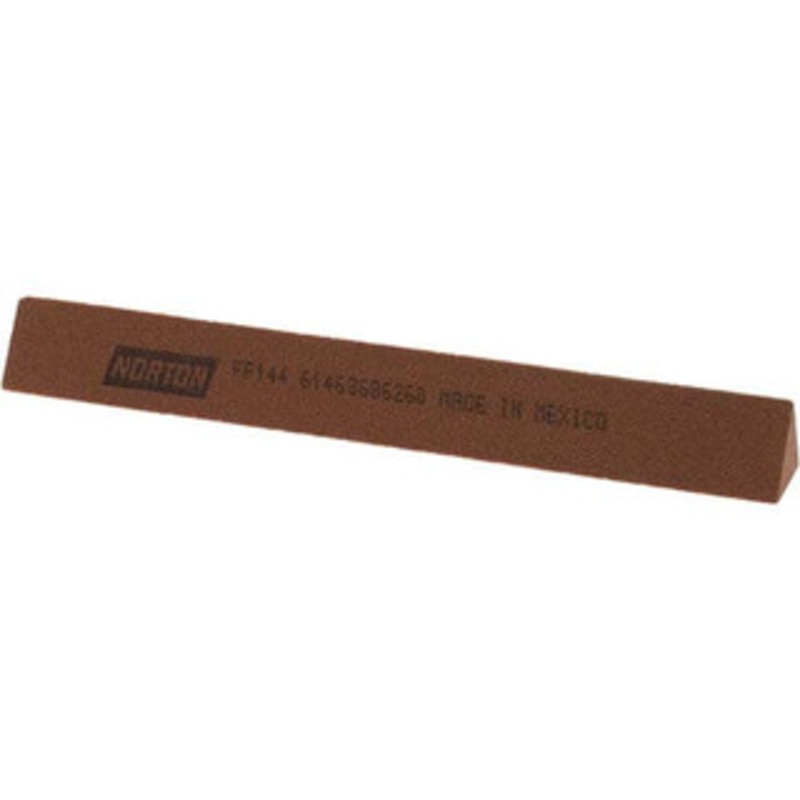 Norton 4 Long x 1/2 Wide x 1/2 Thick, Aluminum Oxide Sharpening Stone Triangle, Fine Grade 61463686260 – 05139340
