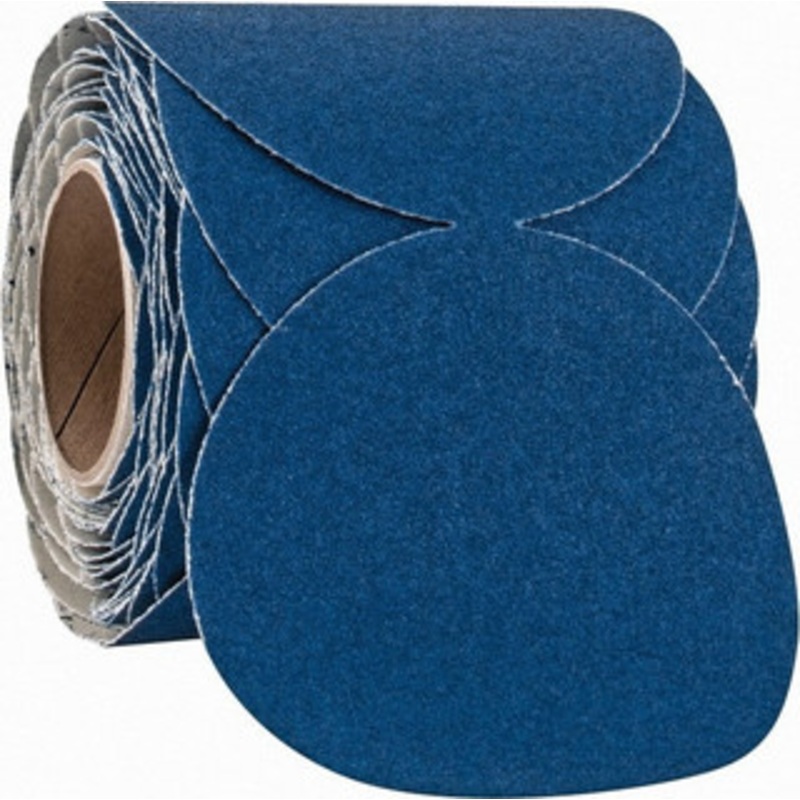 Norton 6 Diam, 60 Grit Zirconia Alumina Adhesive PSA Disc Coarse Grade, Blue, F Weighted Backing, Flexible 66261137323 – 06946693