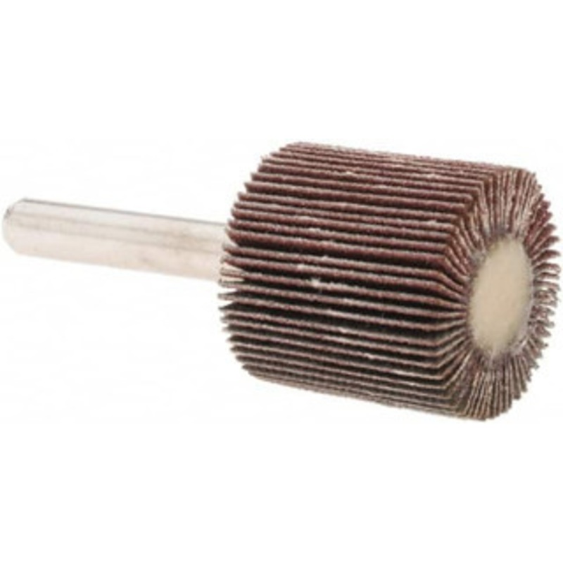 Value Collection 1 Diam x 1 Face Width, Fine Aluminum Oxide Coated Mounted Flap Wheel 1/4 Shank Mount, 120 Grit, 30,000 Max RPM BD3256 – 64706377