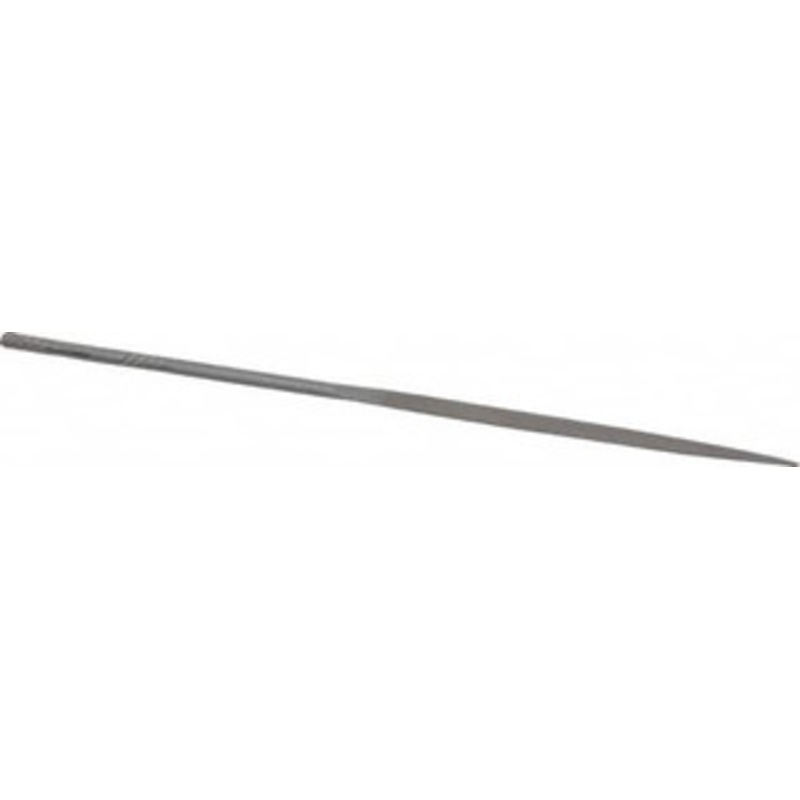 Grobet USA 5-1/2 Needle Precision Swiss Pattern Half Round File 0 Cut, 2-1/2 LOC, with Handle 31.519 – 60234606