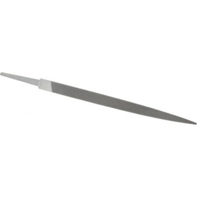 Grobet USA 8 Standard Precision Swiss Pattern Three Square File Double Cut, 0 Cut, 1/2 Width, with Tang 31.377 – 60217403