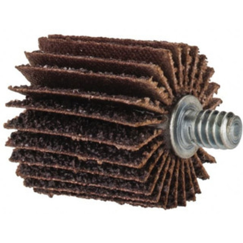 Merit Abrasives 1 Diam x 1 Face Width, Coarse Aluminum Oxide Coated Mounted Flap Wheel 1/4-20 Threaded Mount, 40 Grit, Cloth Backing, 30,000 Max RPM 08834131027 – 72371610