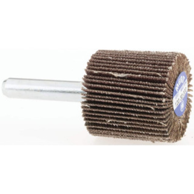 Merit Abrasives 1 Diam x 1 Face Width, Fine Aluminum Oxide Coated Mounted Flap Wheel 1/4 Shank Mount, 120 Grit, 30,000 Max RPM 08834149806 – 84400894