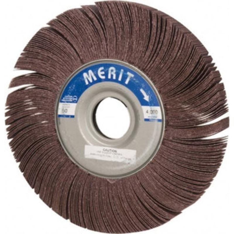 Merit Abrasives 10 x 1 60 Grit Aluminum Oxide Unmounted Flap Wheel Coated, Medium Grade, 1-3/4 Center Hole, 4,500 Max RPM 08834124002 – 08577793