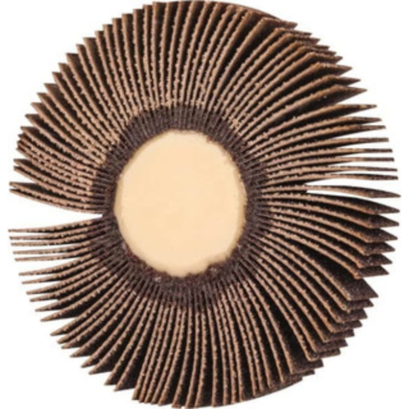 Merit Abrasives 3 Diam x 1/2 Face Width, Medium Ceramic Alumina Coated Mounted Flap Wheel 1/4 Shank Mount, 60 Grit, 30,000 Max RPM 08834131750 – 84400605