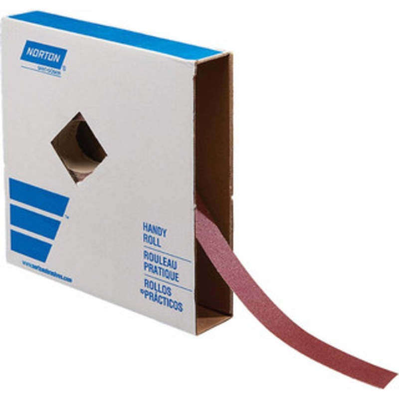 Norton 1-1/2 x 50 Yd 320 Grit Aluminum Oxide Shop Roll J Weighted Shop Roll Backing 66261136201 – 50519412
