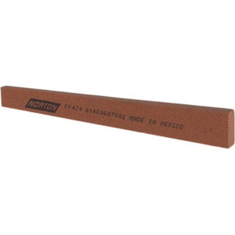 Norton 4 Long x 1/2 Wide x 1/4 Thick, Aluminum Oxide Sharpening Stone Taper, Fine Grade 61463687000 – 08492092