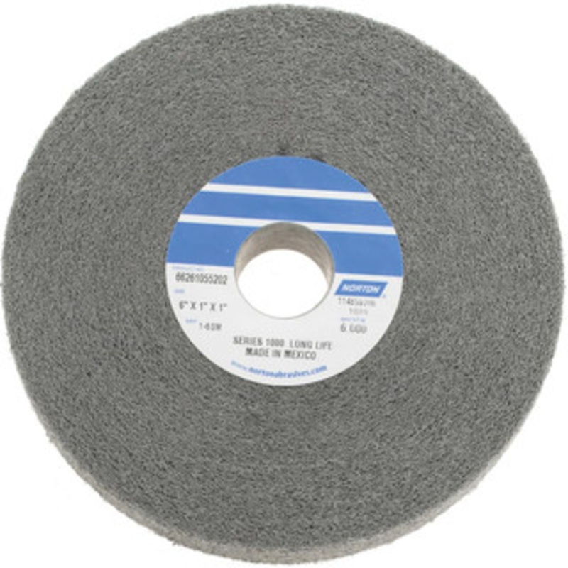 Norton 6 Diam, 1 Face Width, 1 Center Hole, Medium Grade, Silicon Carbide Deburring Wheel Convolute, Medium Density 6 Grade, 6,000 RPM 66261055202 – 70538244