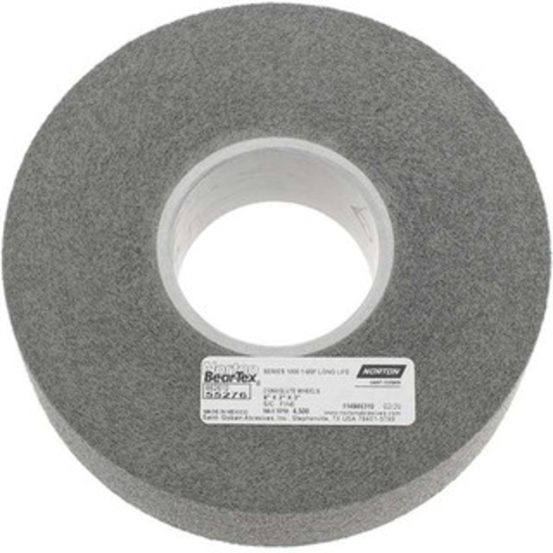 Norton 8 Diam, 2 Face Width, 3 Center Hole, Fine Grade, Silicon Carbide Deburring Wheel Convolute, Hard Density 9 Grade, 3,650 RPM 66261055276 – 05009527