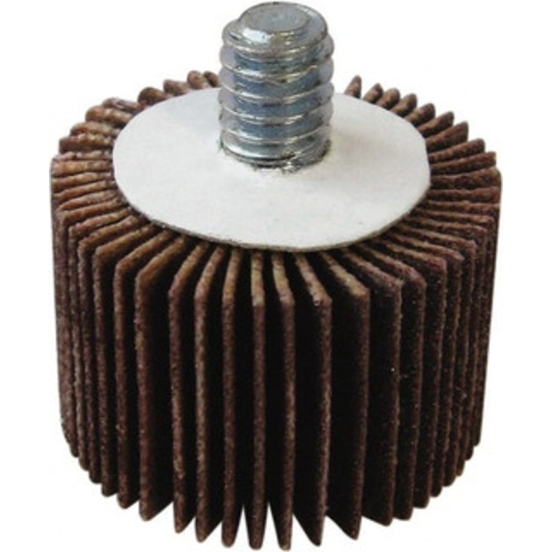 Tru-Maxx 1 Diam x 1 Face Width, Medium Aluminum Oxide Coated Mounted Flap Wheel 1/4-20 Threaded Mount, 80 Grit, 30,000 Max RPM SZQC380 – 87656971