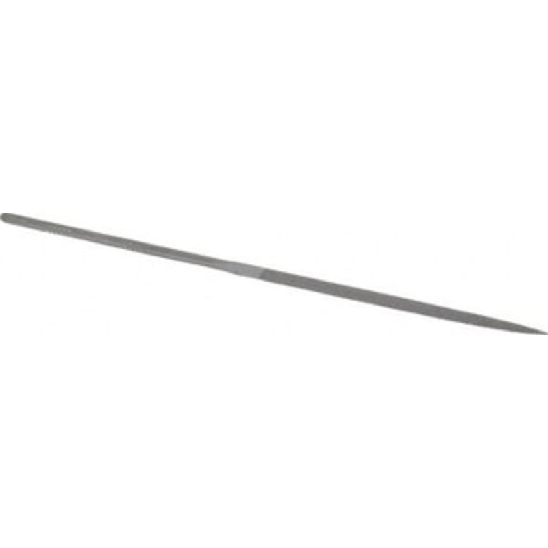 Grobet USA 6-1/4 Needle Precision Swiss Pattern Three Square File 00 Cut, 3 LOC, with Handle 31.637 – 60237039