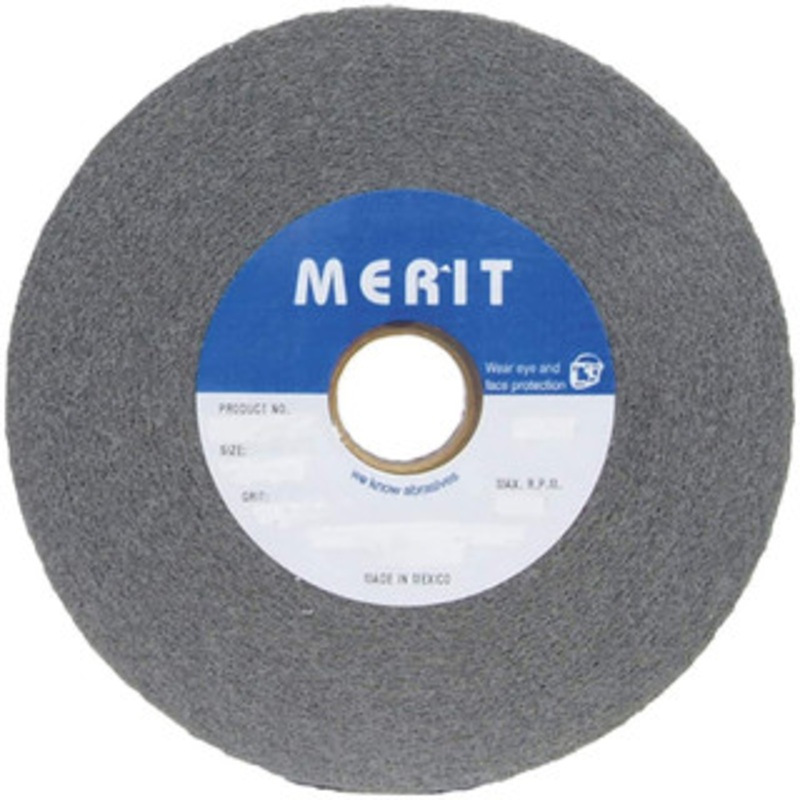 Merit Abrasives 8 Diam, 2 Face Width, 3 Center Hole, Fine Grade, Silicon Carbide Deburring Wheel Convolute, Hard Density 7 Grade, 4,500 RPM 05539533654 – 84524966