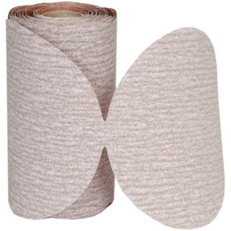 Norton 5 Diam, 320 Grit Aluminum Oxide Adhesive PSA Disc Very Fine Grade, Natural, B Weighted Backing, Flexible 66261131456 – 02939577
