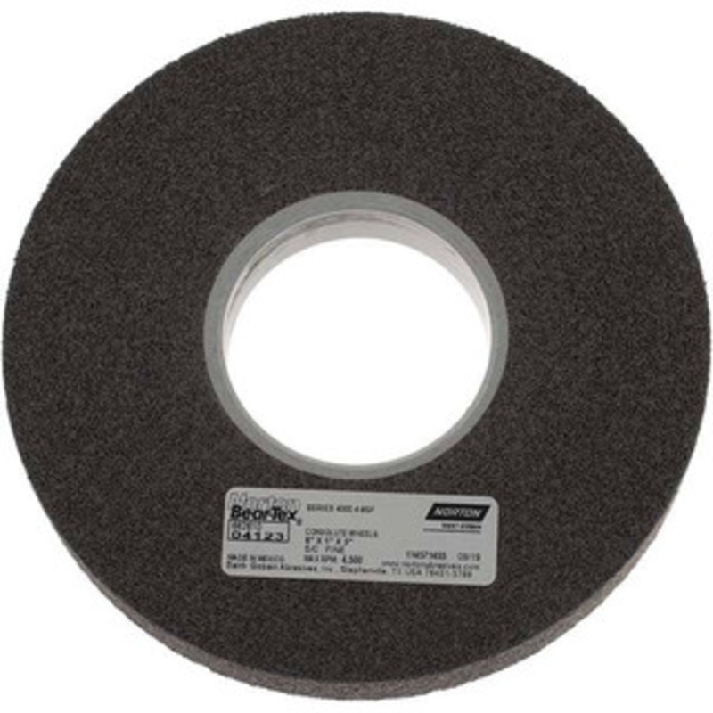Norton 8 Diam, 1 Face Width, 3 Center Hole, Fine Grade, Silicon Carbide Deburring Wheel Convolute, Hard Density 8 Grade, 4,500 RPM 66261004123 – 09313669
