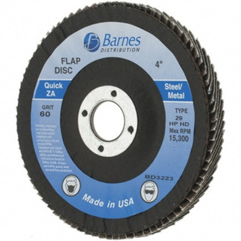 Value Collection 4 80 Grit 5/8 Center Hole Type 29 Zirconia Alumina Flap Disc Medium Grade, Coated, Arbor Attachment BD3223 – 64706609