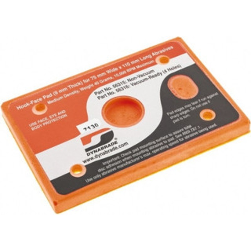Dynabrade 4-1/4 x 3 Rectangular Hook Face Backing Pad Dynabug II Compatible, Screw Attachment, Nonvacuum Pad, 3/8 Thick, Medium Density, Short Nap 56315 – 84618958