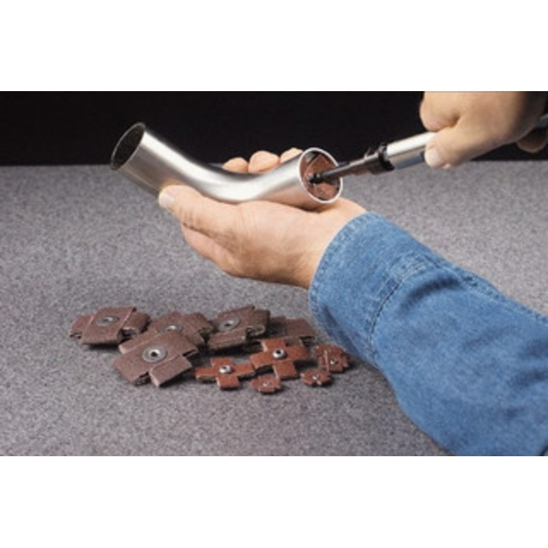 Made in USA 120 Grit, Fine Grade, Aluminum Oxide Cross Pad 2-1/2 Long x 3/4 Wide x 3/4 Thick, Cloth Backed, X Backing Weight, 10 Ply, 18,000 Max RPM 809775-69642 – 57291791