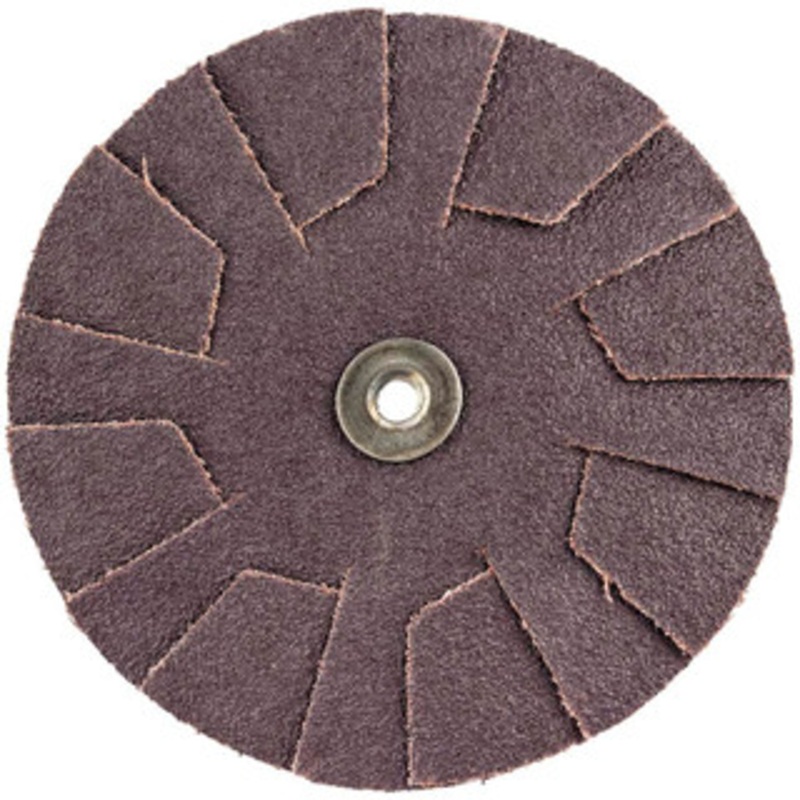 Merit Abrasives 60 Grit, 4 Diam, Flexible Slotted Overlap Disc 1/4-20 Eyelet Size, Coated Aluminum Oxide, Medium Grade, 4 Layers 08834184000 – 72390297