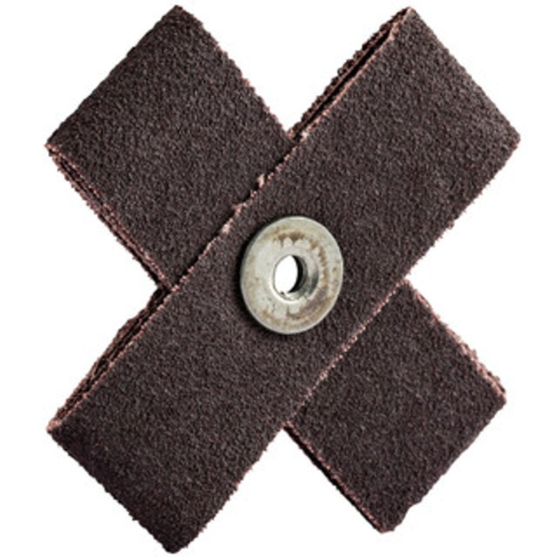 Merit Abrasives 60 Grit, Medium Grade, Aluminum Oxide Cross Pad 3 Long x 3 Wide x 1 Thick, 8 Ply, 15,000 Max RPM 08834182135 – 72389489