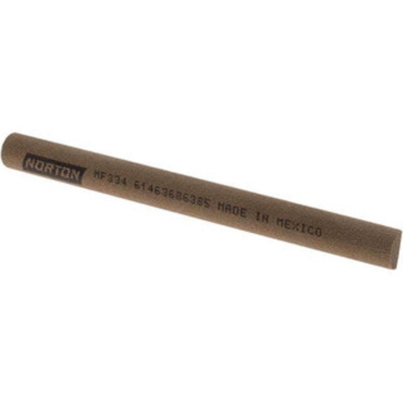 Norton 4 Long x 3/8 Diam Aluminum Oxide Sharpening Stone Half Round, Medium Grade 61463686385 – 01919042