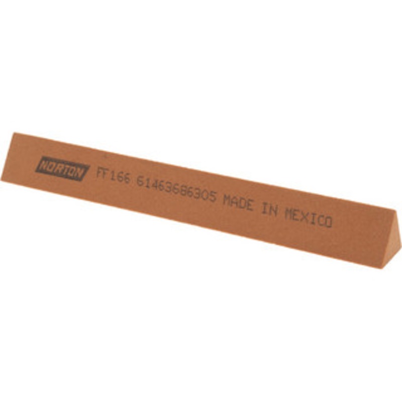 Norton 6 Long x 3/4 Wide x 3/4 Thick, Aluminum Oxide Sharpening Stone Triangle, Fine Grade 61463686305 – 97436125