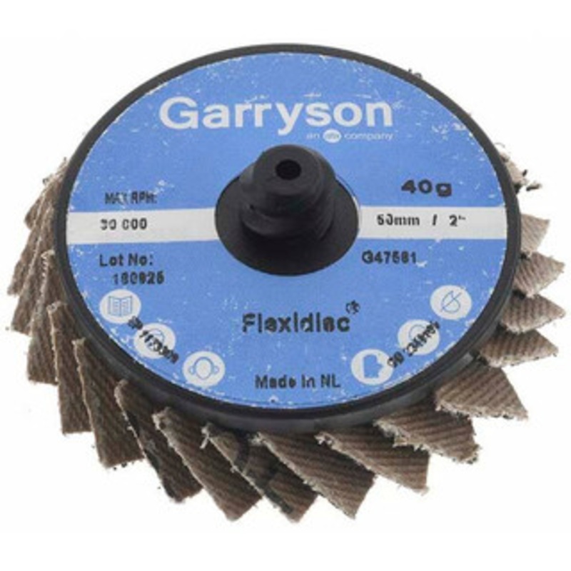 Value Collection 2 40 Grit Type 27 Zirconia Alumina Flap Disc Coarse Grade, Coated, Quick Change Type R Attachment, 30,000 RPM BD-KP65639 – 43584200