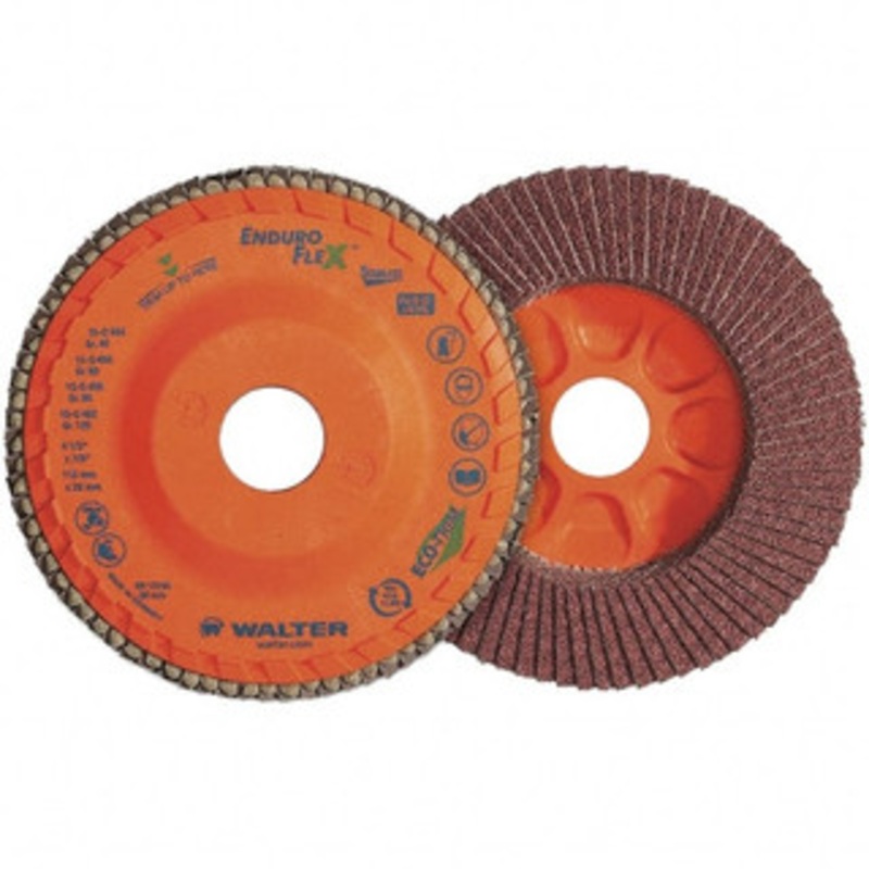Walter Surface Technologies 4-1/2 120 Grit 7/8 Center Hole Zirconia Alumina Flap Disc Fine Grade, Coated, Arbor Attachment, Plastic Backing, 13,300 RPM 15Q462 – 77327716