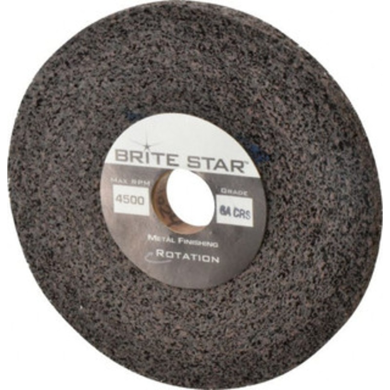 Brite Star 6 Diam, 1/2 Face Width, 1 Center Hole, Coarse Grade, Aluminum Oxide Deburring Wheel Convolute, Soft Density 6 Grade, 6,000 RPM 66261114545 – 81243792