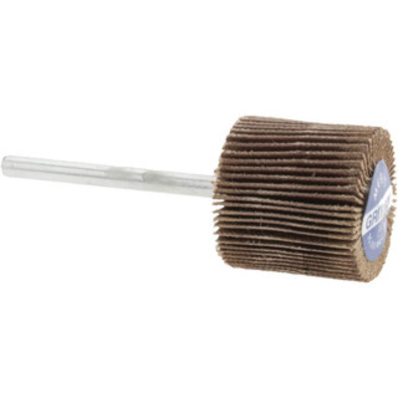 Merit Abrasives 3/4 Diam x 3/4 Face Width, Extra Fine Aluminum Oxide Coated Mounted Flap Wheel 1/8 Shank Mount, 320 Grit, Cloth Backing, 35,000 Max RPM 08834137595 – 84400860