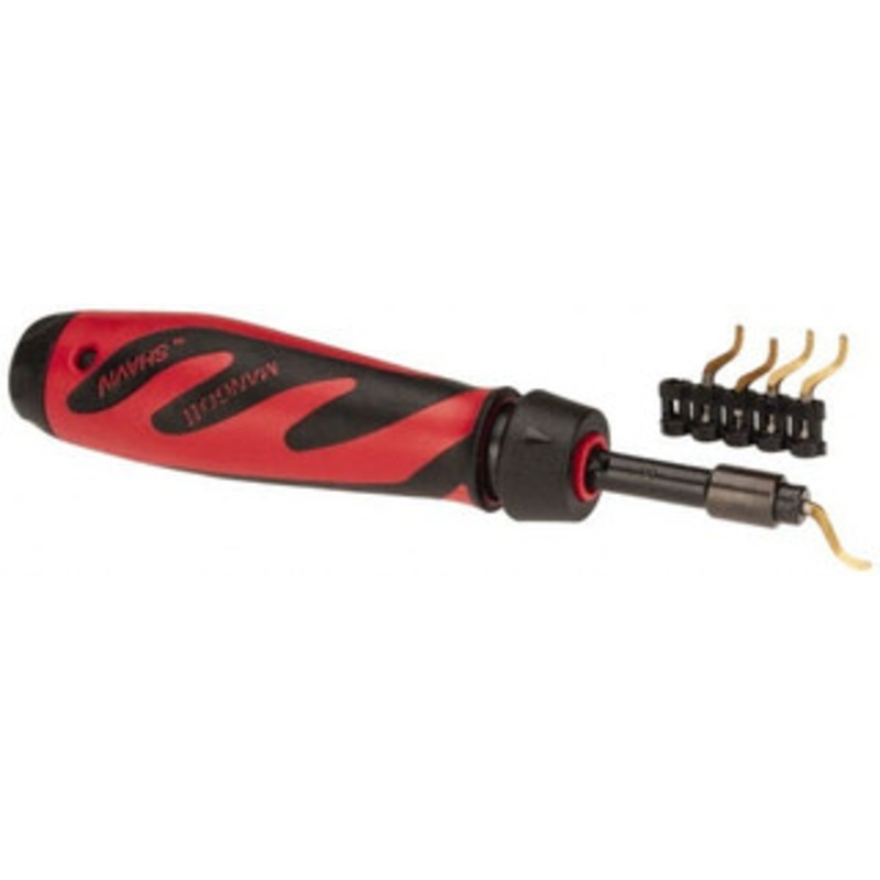 Shaviv 7 Piece Hand Deburring Tool Set Blade Type B11P, Holder Type B, For Straight Edges, Hole Edges, Hole Inner Surfaces, Flat Surfaces, Slot/Keyway 155-00231 – 51538353