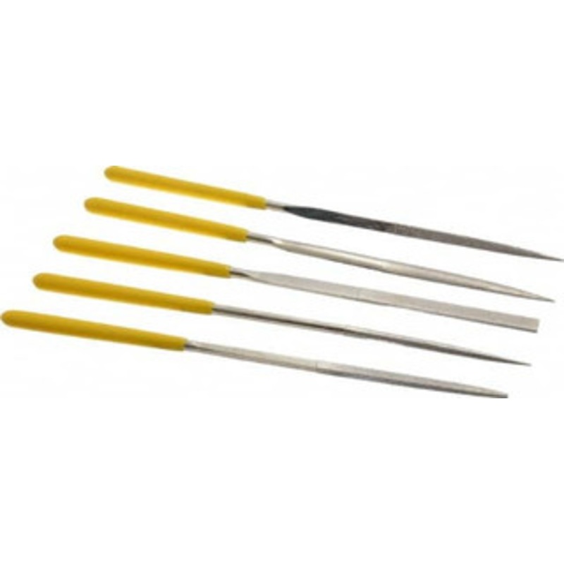 Value Collection 5 Piece Diamond Pattern File Set 5-1/2 Long, Fine Coarseness, Set Includes Flat, Round, Square, Three Square CFN5055 – 09903931