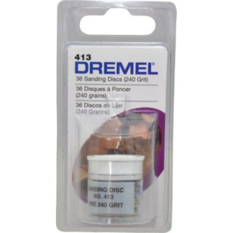 Dremel 3/4 Diam, 240 Grit Aluminum Oxide Fiber Disc Very Fine 413 – 09023953