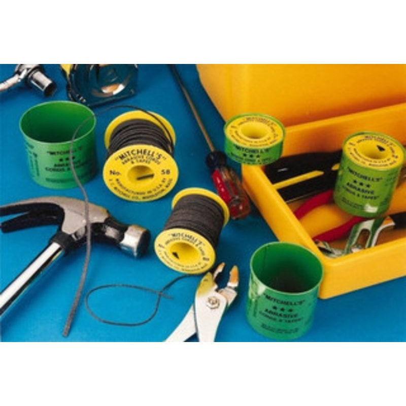 Made in USA 0.15 Wide, 120 Grit Silicon Carbide Abrasive Cord 50 ft. Long, Very Fine Grade 46-S – 98426521