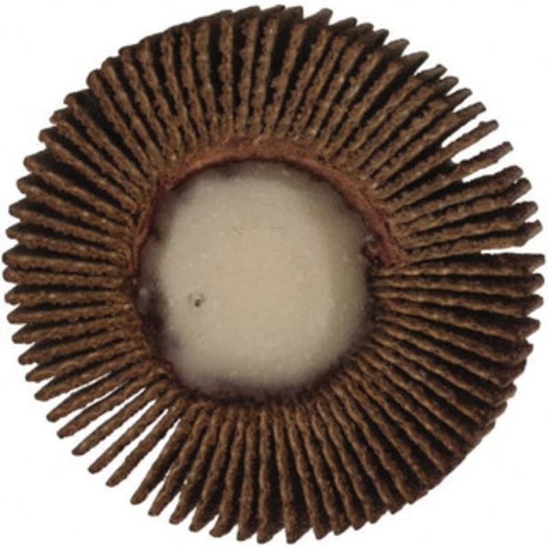Merit Abrasives 1-3/16 Diam x 1/4 Face Width, Fine Aluminum Oxide Coated Mounted Flap Wheel 1/4 Shank Mount, 120 Grit, Cloth Backing, 25,000 Max RPM 08834137602 – 72373525