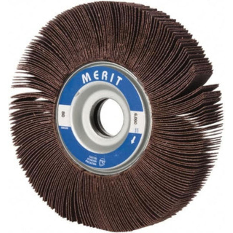 Merit Abrasives 6 x 1 80 Grit Aluminum Oxide Unmounted Flap Wheel Coated, Medium Grade, 1 Center Hole, 6,000 Max RPM 08834123012 – 72369317