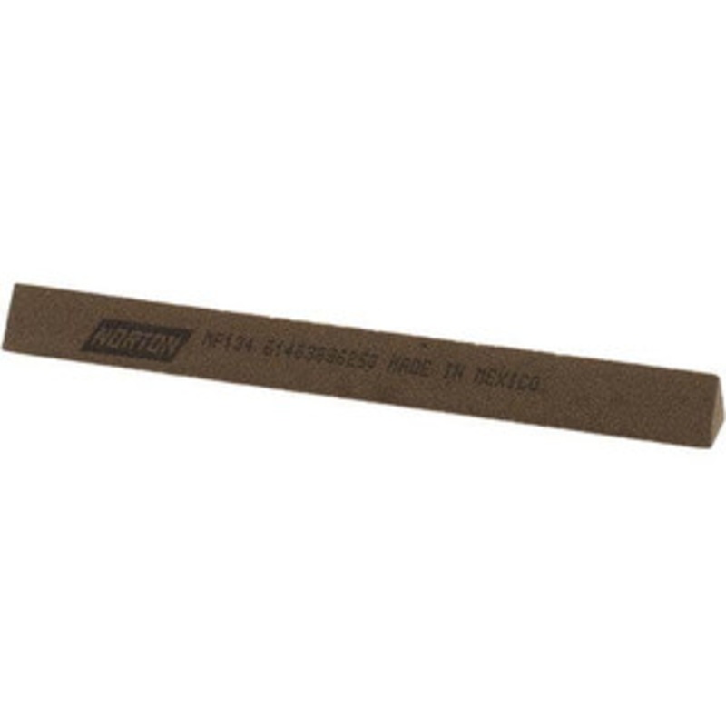 Norton 4 Long x 3/8 Wide x 3/8 Thick, Aluminum Oxide Sharpening Stone Triangle, Medium Grade 61463686250 – 05139308