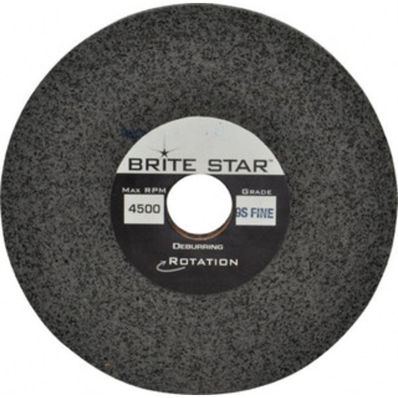 Brite Star 6 Diam, 1/2 Face Width, 1 Center Hole, Fine Grade, Silicon Carbide Deburring Wheel Convolute, Extra Hard Density 9 Grade, 4,500 RPM 66261114607 – 81243834
