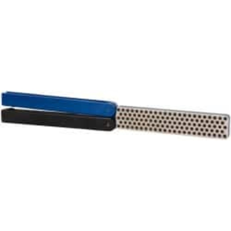 DMT Coarse/Extra Coarse Grade, Double Sided Diamond Sharpener 325/220 Grit, 45/60 Micron, Diamond Area 4.3 Long x 1 Wide, 9-1/2 Open Length, 5 Closed Length FWCX – 00394213