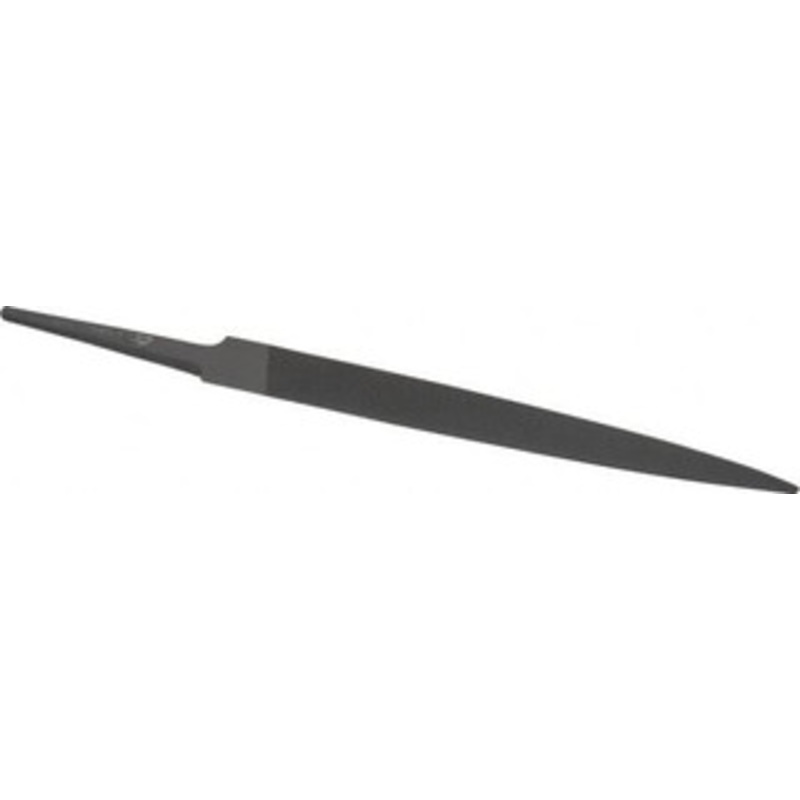 Grobet USA 4 Standard Precision Swiss Pattern Half Round File Double Cut, 2 Cut, 15/32 Width x 9/64 Thick, with Tang 31.104 – 60204120