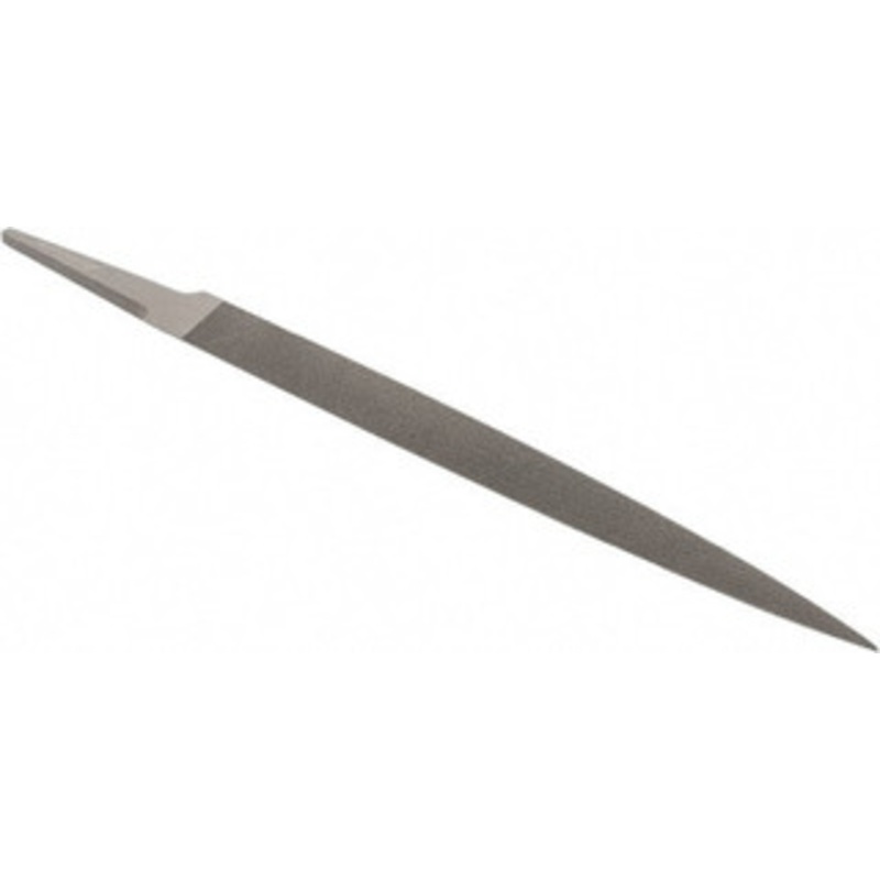 Grobet USA 6 Standard Precision Swiss Pattern Barrette File Double Cut, 0 Cut, 23/32 Width x 5/32 Thick, with Tang 31.028 – 60200300