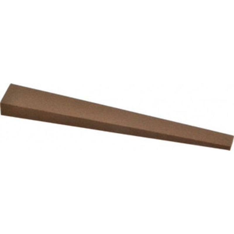 Made in USA 1/2 Wide x 4 OAL, Aluminum Oxide Sharpening Stone Flat Tapered, Medium Grade, 220 Grit U304A – 05113048