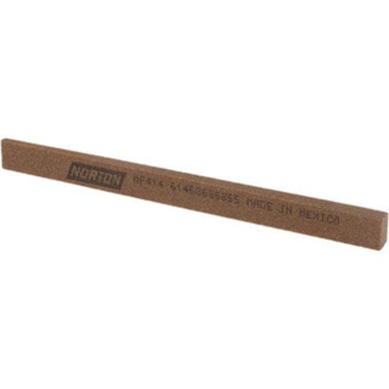 Norton 4 Long x 5/16 Wide x 1/8 Thick, Aluminum Oxide Sharpening Stone Taper, Medium Grade 61463686855 – 01919083