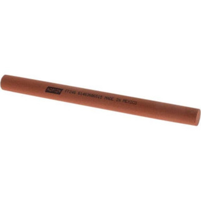 Norton 6 Long x 1/2 Diam x 1/2 Thick, Aluminum Oxide Sharpening Stone Round, Fine Grade 61463686515 – 00578484
