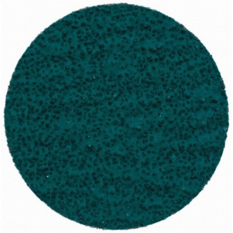 Standard Abrasives 2 40 Grit Zirconia Alumina Quick Change Disc Type S Attachment, Coarse Grade, Green, Coated, Cloth Backing, 20,000 RPM, SocAtt Compatible 7100220955 – 32967036